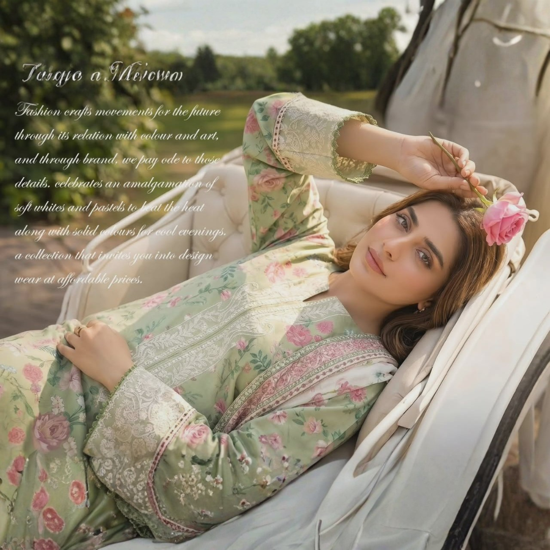 Mashaim Brand Digital Printed Lawn 3pc