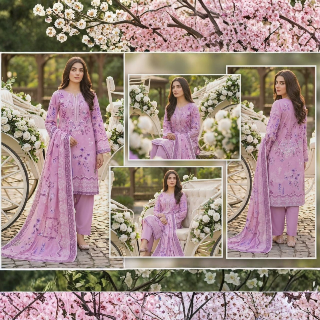 Mashaim Brand Digital Printed Lawn 3pc