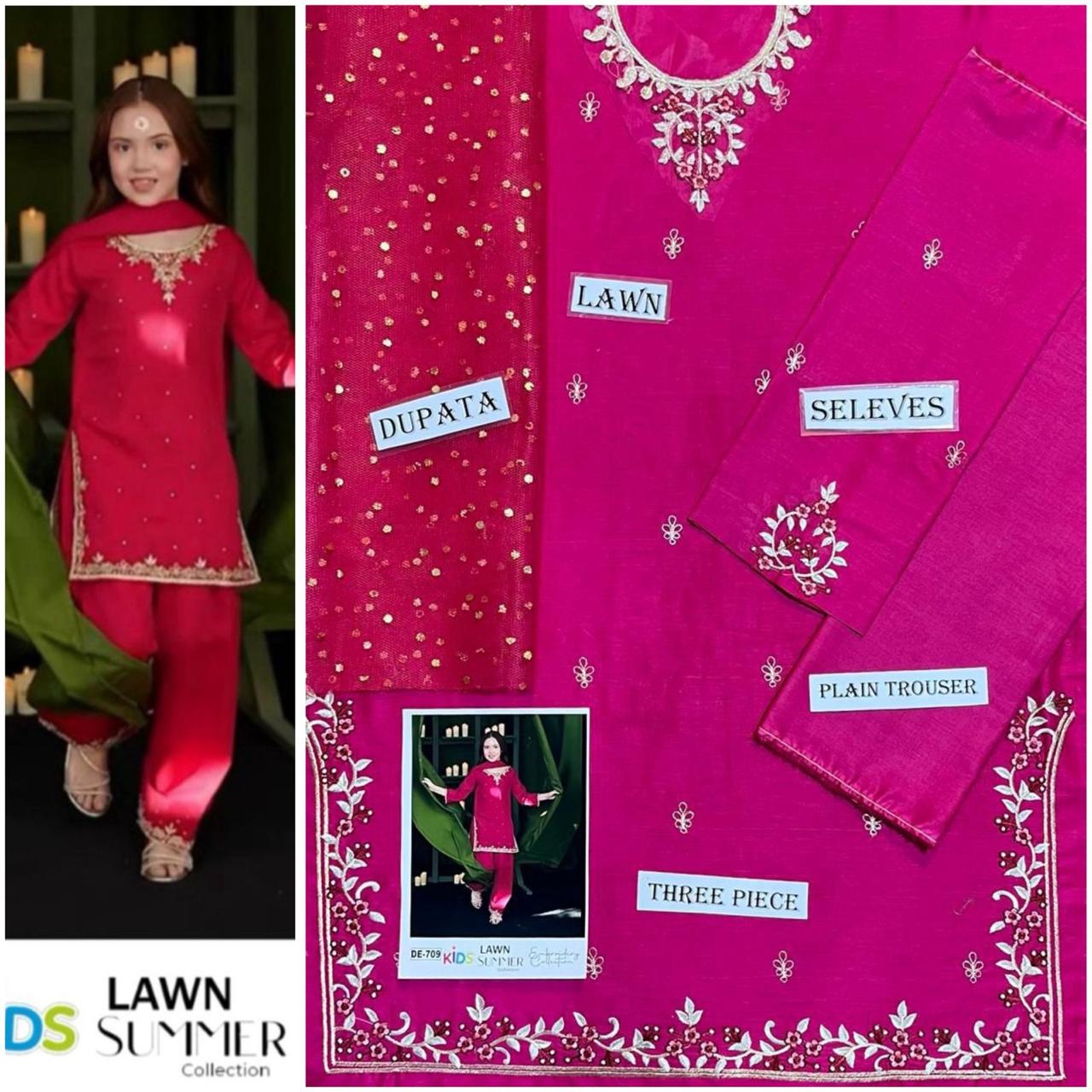 Kids 3Pc’s Cotton - Lawn