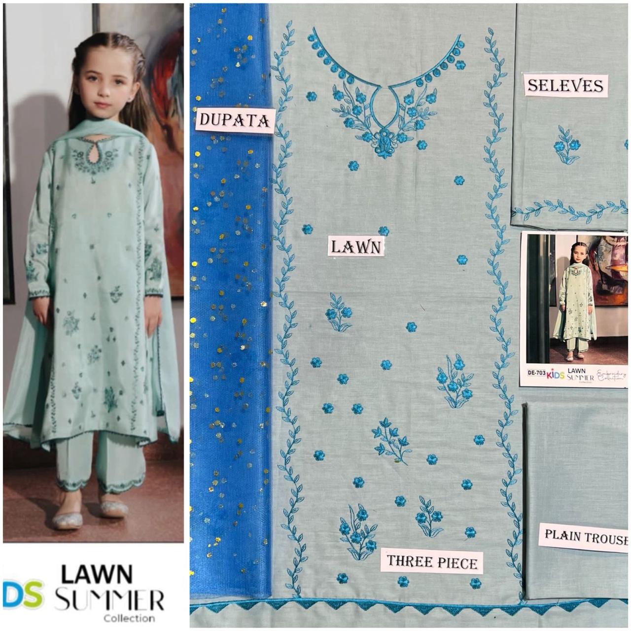 Kids 3Pc’s Cotton - Lawn