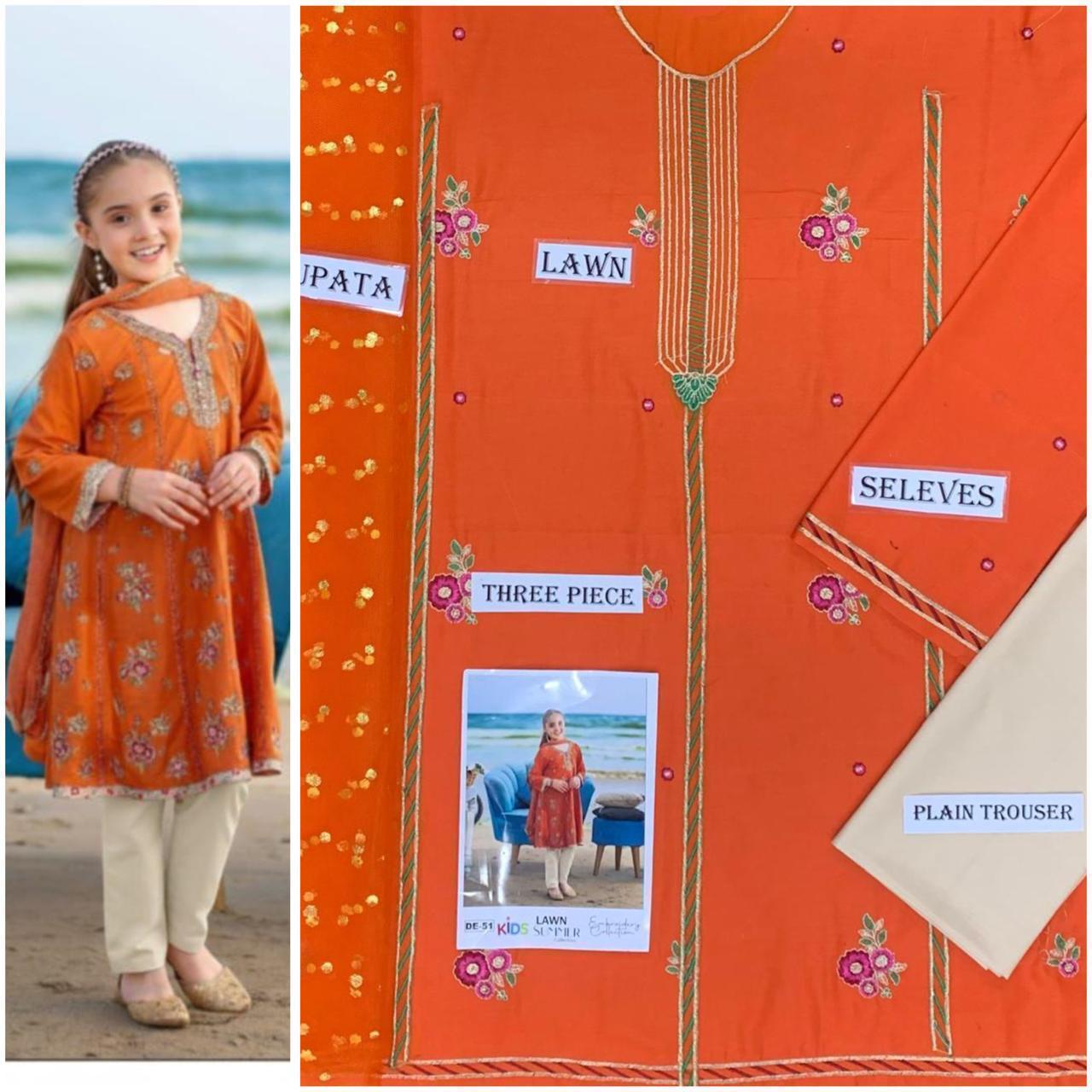 Kids 3Pc’s Cotton - Lawn