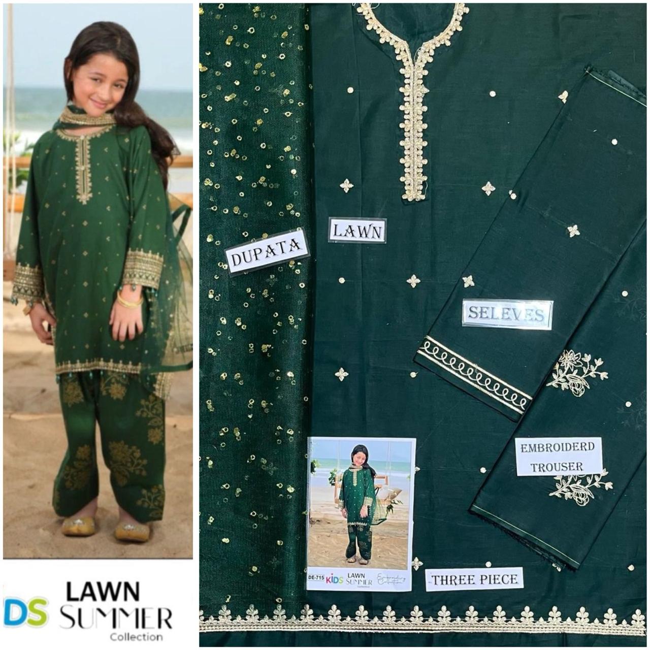 Kids 3Pc’s Cotton - Lawn