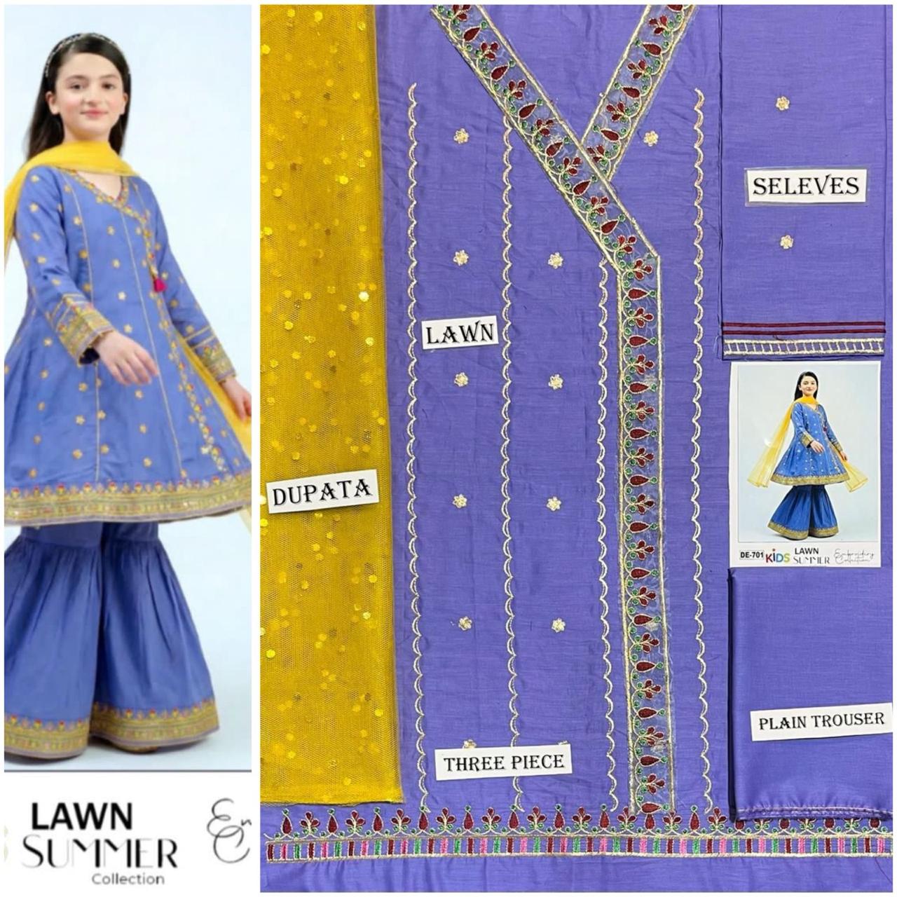 Kids 3Pc’s Cotton - Lawn
