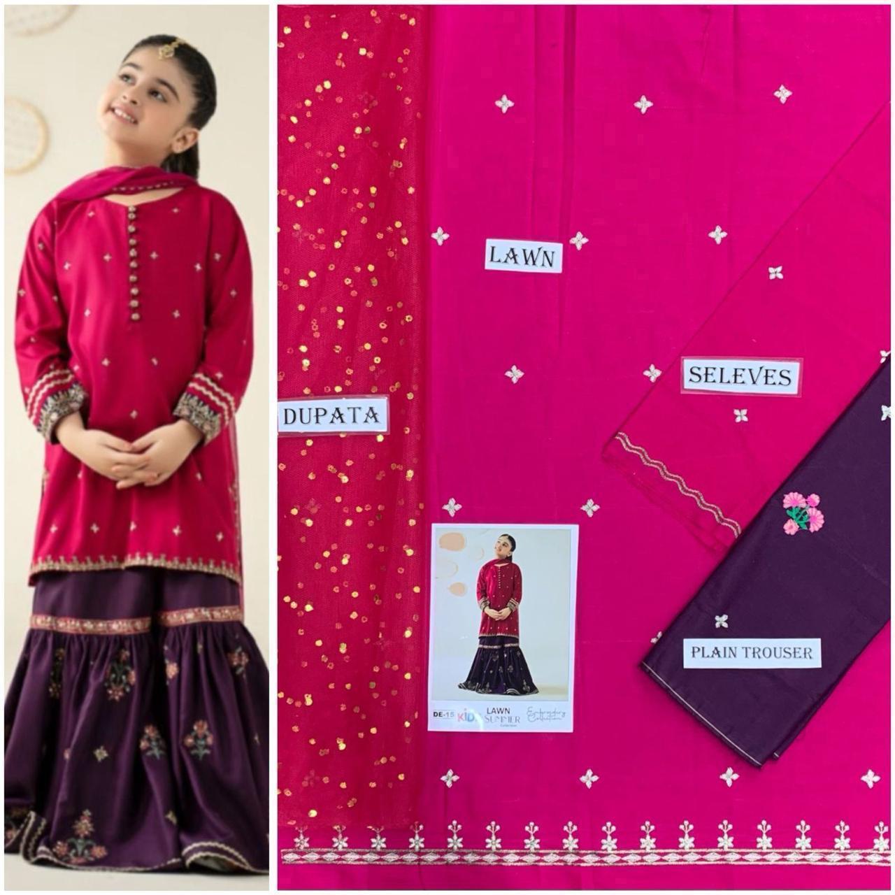Kids 3Pc’s Cotton - Lawn