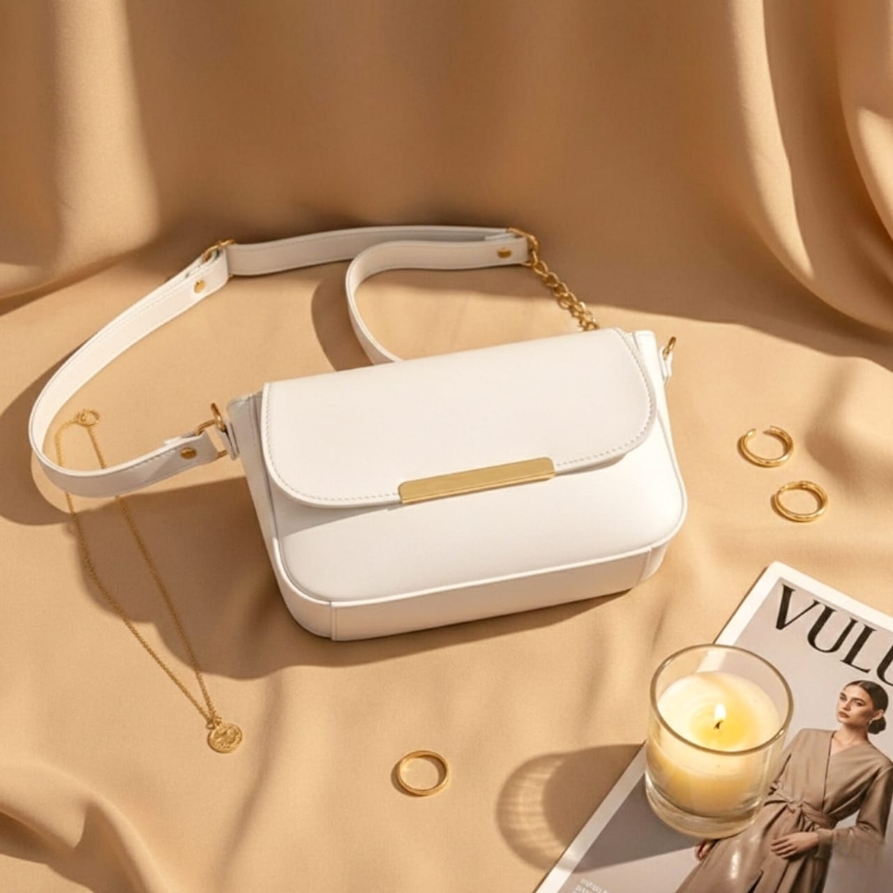 Elegant Saddle Crossbody Bag – Half Moon Sling Purse