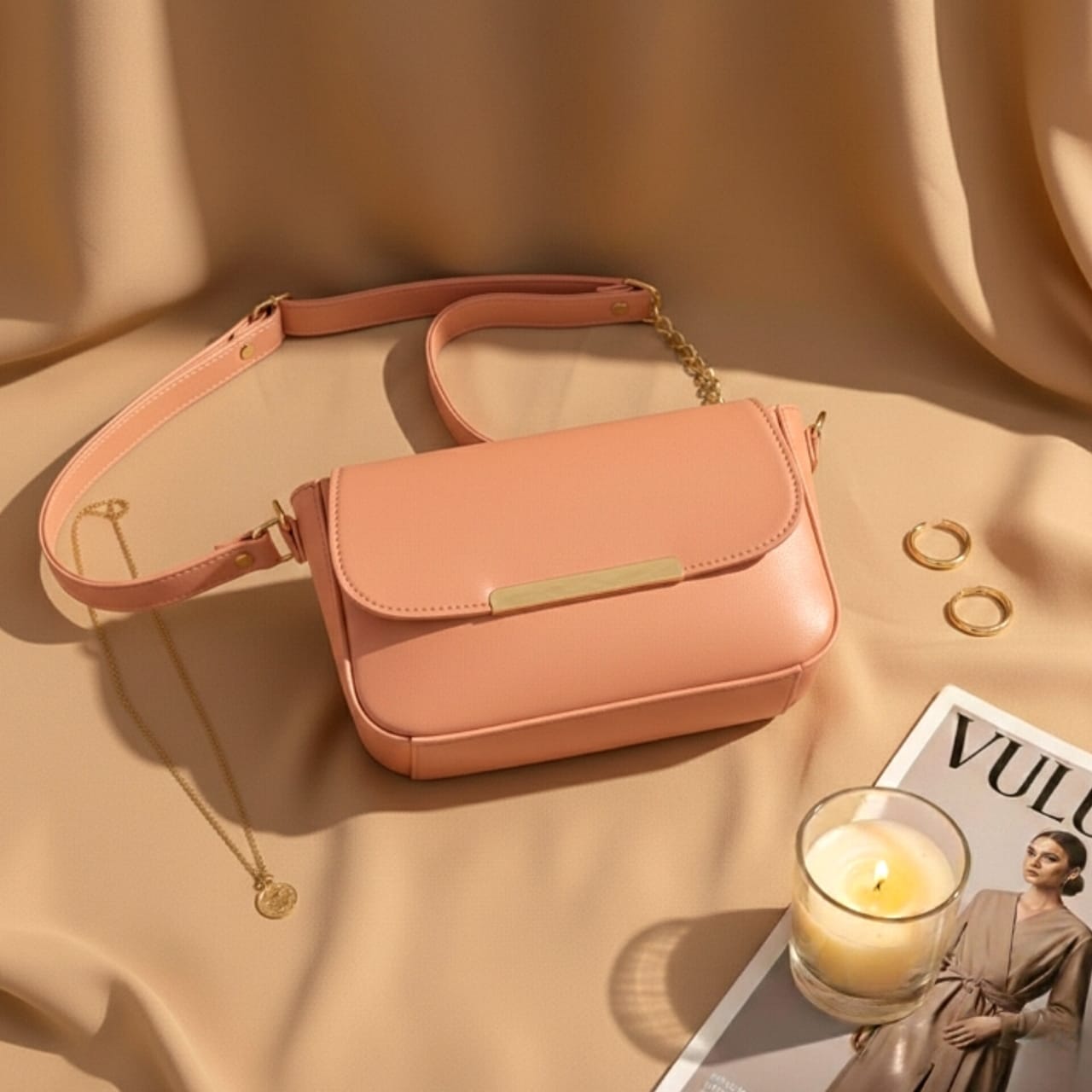 Elegant Saddle Crossbody Bag – Half Moon Sling Purse