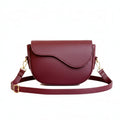 Women's Black Asymmetrical Flap Crossbody Bag