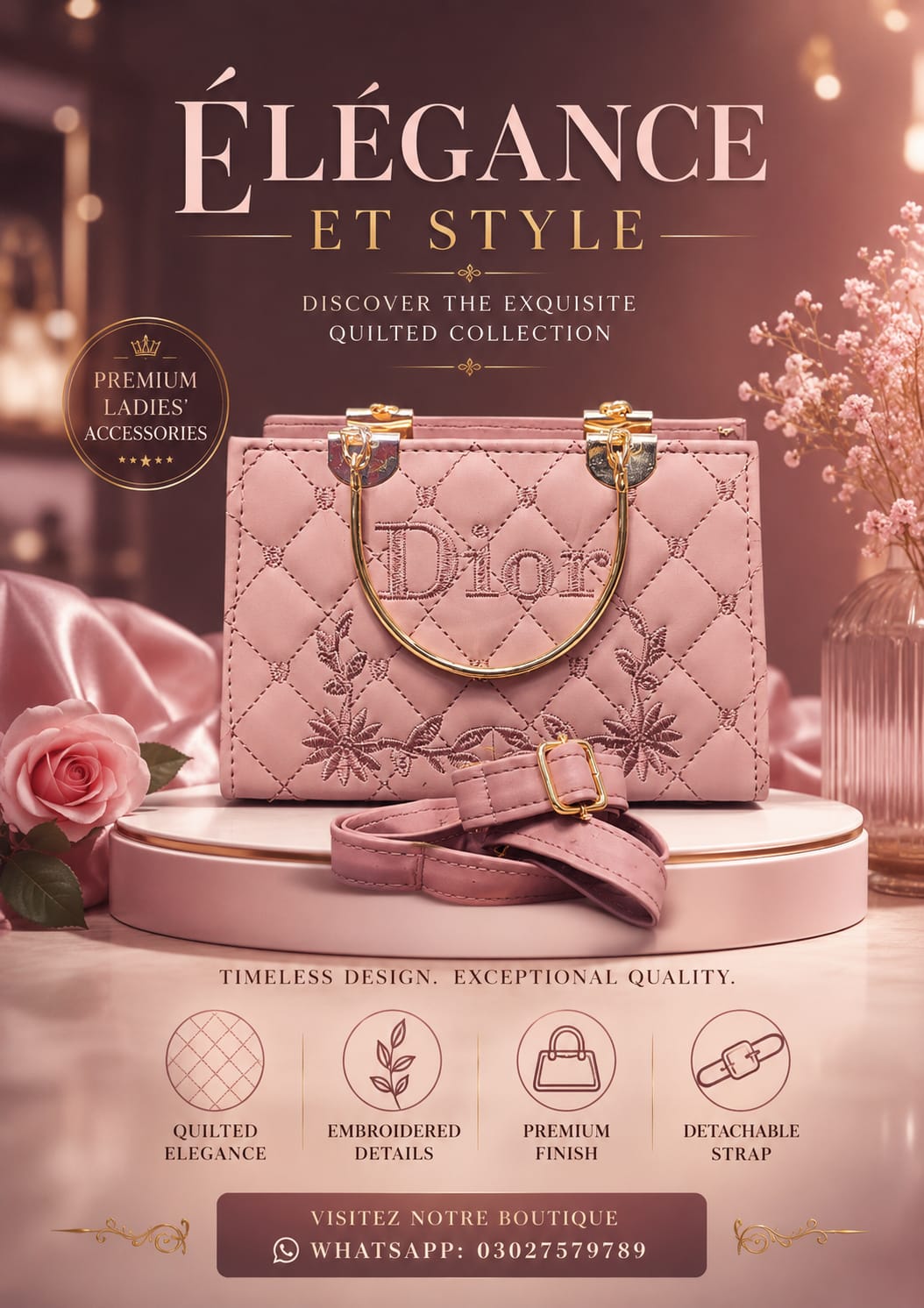 ✨ ALHAMDULILLAH – HAADI COLLECTION PRESENTS LUXURY LADIES ACCESSORIES ✨ 👜 DISCOVER THE EXQUISITE QUILTED BAG COLLECTION 👜